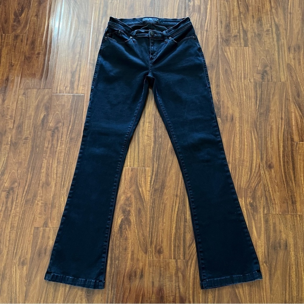 Rock & Republic Kasandra Black Embellished Bootcut Jeans size 10 M
